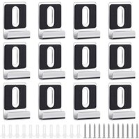12-teiliges Spiegel-Clip-Halter-Set aus Metall, Spiegelaufhängung mit Schraube, 12-teiliges Spiegel-Clip-Halter-Set aus Metall, Spiegelaufhängung mit Schraube, von TLILY