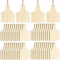 120 Stück Holz Kuh Ohrmarken hängen Kühe keine Schnur DIY Party Dekorationen Weihnachten von TLILY