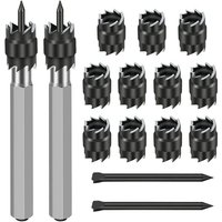 15Pack Rotary Spot Schweiß Cutter Sets Doppel, 3/8 zoll HSS Remover Bohrer Bits Hex Blatt Loch 15Pack Rotary Spot Schweiß Cutter Sets Doppel, 3/8 zoll HSS Remover Bohrer Bits Hex Blatt Loch von TLILY
