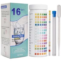 16-In-1-Wasserteststreifen, Trinkwasser-Testkit, 100 Streifen Testkit für die WasserqualitäT zu Hause von TLILY