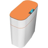 16L Küchenaufbewahrungsbox Mülleimer Induktion Kleine Autobox Automatischer Smart-Mülleimer Smart-Mülleimer Weiß + Orange von TLILY