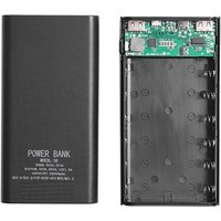 18650 Power Bank Box 5V 2.1A lcd Display 20000MAh Board für 6X18650 diy Powerbank Case (Schwarz) von TLILY