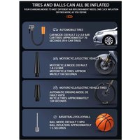 Tlily - 1PC Auto Montiert Drahtlose Digital Display Inflation Pumpe Tragbare Air Reifen Inflator für Elektrische Autos von TLILY