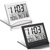 2 Pcs Digital Reise Wecker Faltbare LCD mit Kalender Temperatur Snooze Modus Tragbare Display Schreibtisch 2 Pcs Digital Reise Wecker Faltbare LCD mit Kalender Temperatur Snooze Modus Tragbare Display Schreibtisch von TLILY