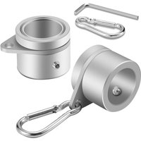 2 Stück Fahnenmastringe, Anti-Wrap-Fahnenmast-Clips, schwenkbar, 360° drehbar, Fahnenmast-Flaggen-Montageringe, 1,25 Zoll von TLILY