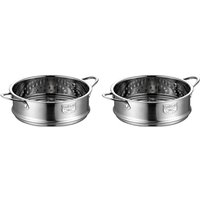 2 Stücke 16cm Verdickung Food Steam Rack Edelstahl Dampfgarer mit Doppelohr für Suppentopf Milchtopf Küchengeräte 2 Stücke 16cm Verdickung Food Steam Rack Edelstahl Dampfgarer mit Doppelohr für Suppentopf Milchtopf Küchengeräte von TLILY