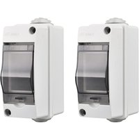 2-Wege-Verteiler-Schutzbox, Wasserdichte Transparente Abdeckung 2 DIN-Schienen-Verteiler-Anschlussdose für Den AußEnbereich, StüCk 2-Wege-Verteiler-Schutzbox, Wasserdichte Transparente Abdeckung 2 DIN-Schienen-Verteiler-Anschlussdose für Den AußEnbereich, StüCk von TLILY