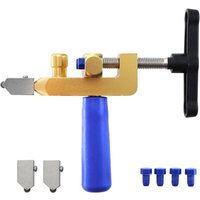 Tlily - 2-in-1-Fliesenschneider für Keramik und Glas, tragbares Bau-Handwerkzeug, Diamant-Set zum Schneiden von TLILY