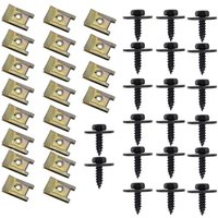 20 Paar Schrauben Mutter Clip Kit Blech Rad Kasten Abdeckung Unterer KotflüGel mit (J260+J98) von TLILY