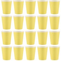 Tlily - 20 Pappbecher (9 Unzen) - Einfarbig Geburtstagsfeier Geschirr Catering (Gelb) von TLILY