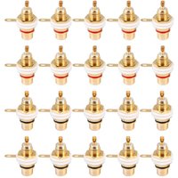 20-Teiliger Vergoldeter Cinch Anschluss Buchsen Stecker Steckdose Chassis Panel für VerstäRker Lautsprecher 20-Teiliger Vergoldeter Cinch Anschluss Buchsen Stecker Steckdose Chassis Panel für VerstäRker Lautsprecher von TLILY