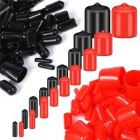 Tlily - 200 StüCk Gummi-Endkappen, Flexible Schraubkappen, Gewindebolzen-Schutzkappen, Abdeckungen, Schwarz-Rote Kunststoff-Schraubkappen im 9 GrößEn Tlily - 200 StüCk Gummi-Endkappen, Flexible Schraubkappen, Gewindebolzen-Schutzkappen, Abdeckungen, Schwarz-Rote Kunststoff-Schraubkappen im 9 GrößEn von TLILY