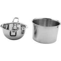 2Er-Pack Doppelkessel-Topf-Set Edelstahl-Schmelztopf zum Schmelzen Von Schokoladenseife Wachskerzenherstellung 600Ml und 1600Ml von TLILY