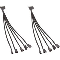 2X 15 Pin zu 5 Lüfter Adapter Kabel zu 3 Pin/4 Pin PMW PC Gehäuse Lüfter Netz Teil Kabel, Lüfter Y Splitter Kabel von TLILY