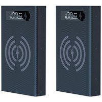 2X DIY 5X18650 Power Bank Case Abnehmbare Tragbare Akkuladung Aufbewahrungsbox Shell CX5 mit LED-Beleuchtung Ohne von TLILY
