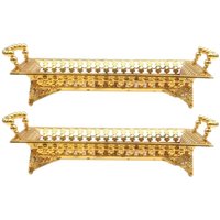 2X EuropäIsche Zarte Obst Teller, Luxus Gold Tablett, Obst Teller, Haupt Kuchen Behälter 2X EuropäIsche Zarte Obst Teller, Luxus Gold Tablett, Obst Teller, Haupt Kuchen Behälter von TLILY