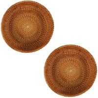 2X Handgemachte Herbst Rattan Weben Runde Ablage Korb Obst Schale Rattan Brotkorb für KüChe Lebensmittel Picknick Brot Diverse Mini Behaelter 2X Handgemachte Herbst Rattan Weben Runde Ablage Korb Obst Schale Rattan Brotkorb für KüChe Lebensmittel Picknick Brot Diverse Mini Behaelter von TLILY