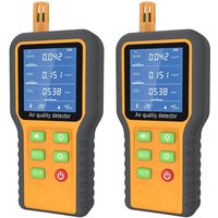 2X Luftqualitätsmonitor CO2-Monitor Formaldehyd-Detektor TVOC/Temp./Feuchtigkeit Innen mit Buzzer-Aufforderung, Hintergrundbeleuchtetem Bildschirm von TLILY