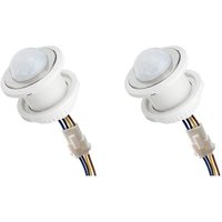 2X Mini-Bewegungssensor Lichtschalter 110-220V PIR-Sensor Intelligente ErkennungszeitverzöGerung Einstellbarer Infrarot-Induktionsdetektor von TLILY