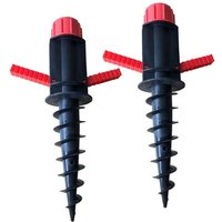 2X Sonnenschirm Sand Outdoor Camping Gras Schnecke Spiralständer Lagerhalter Heavy Duty Patio Rasen Hausgarten von TLILY
