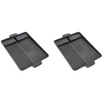 2X Tragbare Koreanische BBQ Grill Pfanne Antihaft Grill Platte Butangasherd Herd Party Picknick Terrasse Strand Grill Schale Tablett 2X Tragbare Koreanische BBQ Grill Pfanne Antihaft Grill Platte Butangasherd Herd Party Picknick Terrasse Strand Grill Schale Tablett von TLILY