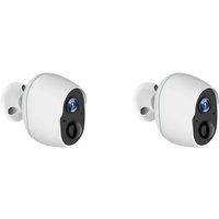 2X Tuya Smart Life 5200 MAh IP66 Outdoor Wireless wifi 1080P ÜBerwachungssirene Kamera Weiß von TLILY