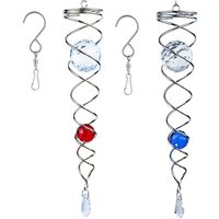 2er-Pack Gartenkugel, Spiral-Schwanz-Windspinner, Stabilisator, Garten-Hängekugel mit drehbarem Haken 2er-Pack Gartenkugel, Spiral-Schwanz-Windspinner, Stabilisator, Garten-Hängekugel mit drehbarem Haken von TLILY
