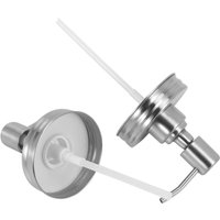 2er-Pack Glas Seifenspender Deckel Kit Edelstahl Lotion Pumpe Rostfrei Badezimmer von TLILY