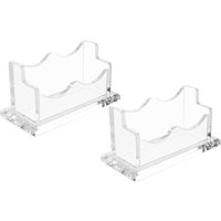 2er-Pack Visitenkartenhalter aus Acryl für den Schreibtisch, Schreibtischzubehör (1 Steckplatz) von TLILY