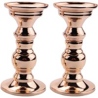 2er Set Kerzenständer Metall, Kerzenständer Hochzeit Gold von TLILY