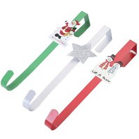 3 Pcs 12 Zoll Weihnachten Kranz Kleiderbügel Cartoon Über die Tür Haken von TLILY