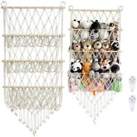 3-lagiges Stofftiernetz aus Holz, Tiernetz oder Hängematte, kleines Aufbewahrungsnetz, gefüllt 3-lagiges Stofftiernetz aus Holz, Tiernetz oder Hängematte, kleines Aufbewahrungsnetz, gefüllt von TLILY