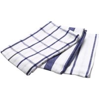 3-teiliges hochwertiges blau-weiß gestreiftes Geschirrtuch, Küchenserviette, Tischdecke, 100 % Baumwollgewebe von TLILY