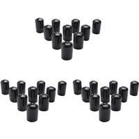 Tlily - 30 Stücke Gummi End Kappen 16 mm id pvc Rund Rohr Bolzen Kappe Abdeckung Schraube Gewinde Schutz Schwarz von TLILY