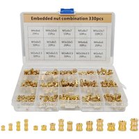 330 StüCk Messing Gewinde Einsatz Muttern M2 M3 M5 Innen RäNdel Mutter EinsäTze Einbettung für 3D Druckteil 330 StüCk Messing Gewinde Einsatz Muttern M2 M3 M5 Innen RäNdel Mutter EinsäTze Einbettung für 3D Druckteil von TLILY
