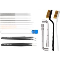 3D-Drucker-Reinigungswerkzeug, Kupferdrahtbürste, Zahnbürstendüse, Reinigungsnadel, Teile, Schraubenschlüssel-Kit von TLILY