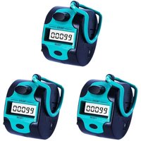 3X Zähler Elektronischer Clicker Manueller Digitaler Stich Zähler Fingerring Mechanischer Hand Zähler für Reihen Leute Golf von TLILY