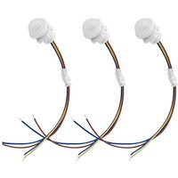3er-Pack Bewegungssensor-Lichtschalter, intelligenter PIR-Erkennungsschalter, Schalter zur Decken- oder Wandmontage von TLILY