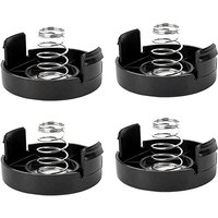 Tlily - 4 stücke 682378-02 Spulenabdeckungskappe mit Feder, kompatibel mit Schwarz + GLC12 GL250 GL310 GL360 Rasentrimmer-Ersatz von TLILY