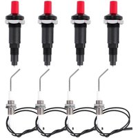4 Stück Propan Push-Type Piezo Zünder Kit Draht 30 cm für Gasgrill von TLILY