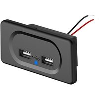 Tlily - 4.8A Dual-USB-Kfz-Ladebuchse 12V 24V für Motorrad Auto atv Boot Wohnmobil Bus Netzteil Steckdose LED-Licht von TLILY