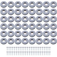 48-Teilige MöBelgleiter ptfe Easy Moving Slider mit Schraubbodenschutz für Geflieste HolzböDen (25 Mm Rund) von TLILY