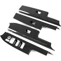 4PCS Auto Fenster Glas Lift-Taste Schalter Abdeckung Trim Tür Armlehne Panel für Toyota Bz4X 2022 2023 Carbon Faser 4PCS Auto Fenster Glas Lift-Taste Schalter Abdeckung Trim Tür Armlehne Panel für Toyota Bz4X 2022 2023 Carbon Faser von TLILY