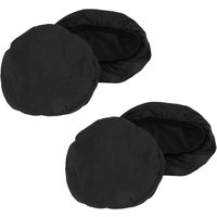 4er-Pack runde Barhockerbezüge – superweiche und waschbare elastische Kissenbezüge für 12–14 Zoll große Stühle – Schwarz 4er-Pack runde Barhockerbezüge – superweiche und waschbare elastische Kissenbezüge für 12–14 Zoll große Stühle – Schwarz von TLILY