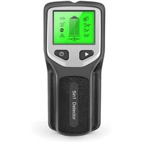 Tlily - 5-In-1-Wandscanner-Bolzendetektor, Digitaler Handwanddetektor, PVC-Wasserrohr-Metallfinder-Scanner, Schwarz-Silber von TLILY