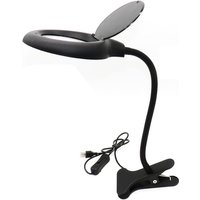 5-fache Vergrößerungslampe mit Klemme, USB-betriebener, freihändig beleuchteter Glas-LED-Schreibtisch für Werkzeuge 5-fache Vergrößerungslampe mit Klemme, USB-betriebener, freihändig beleuchteter Glas-LED-Schreibtisch für Werkzeuge von TLILY
