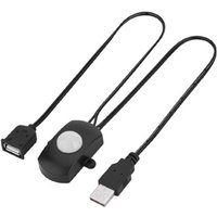 5A DC5-24V Mini-USB-PIR-Infrarot-Bewegungsmelder-Detektor Automatischer Schalter für LED-Lichtstreifen Intelligent Sensing (Schwarz) von TLILY