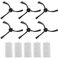 Tlily - 6 x Seiten BüRste + 5 Filter für Lidl Silber ssr 3000 A1 Roboter Staubsauger ZubehöR von TLILY