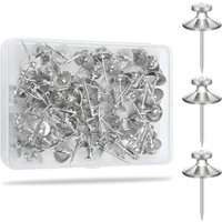 60 Stück doppelköpfige Nägel zum Aufhängen von Bildern, Wandaufhänger ohne Nägel, Reißnägel für die Wand, Silber 60 Stück doppelköpfige Nägel zum Aufhängen von Bildern, Wandaufhänger ohne Nägel, Reißnägel für die Wand, Silber von TLILY