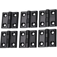 6x Schwarz Aluminium Moebel Schrank Tuer Scharnier 50mmx50mm von TLILY